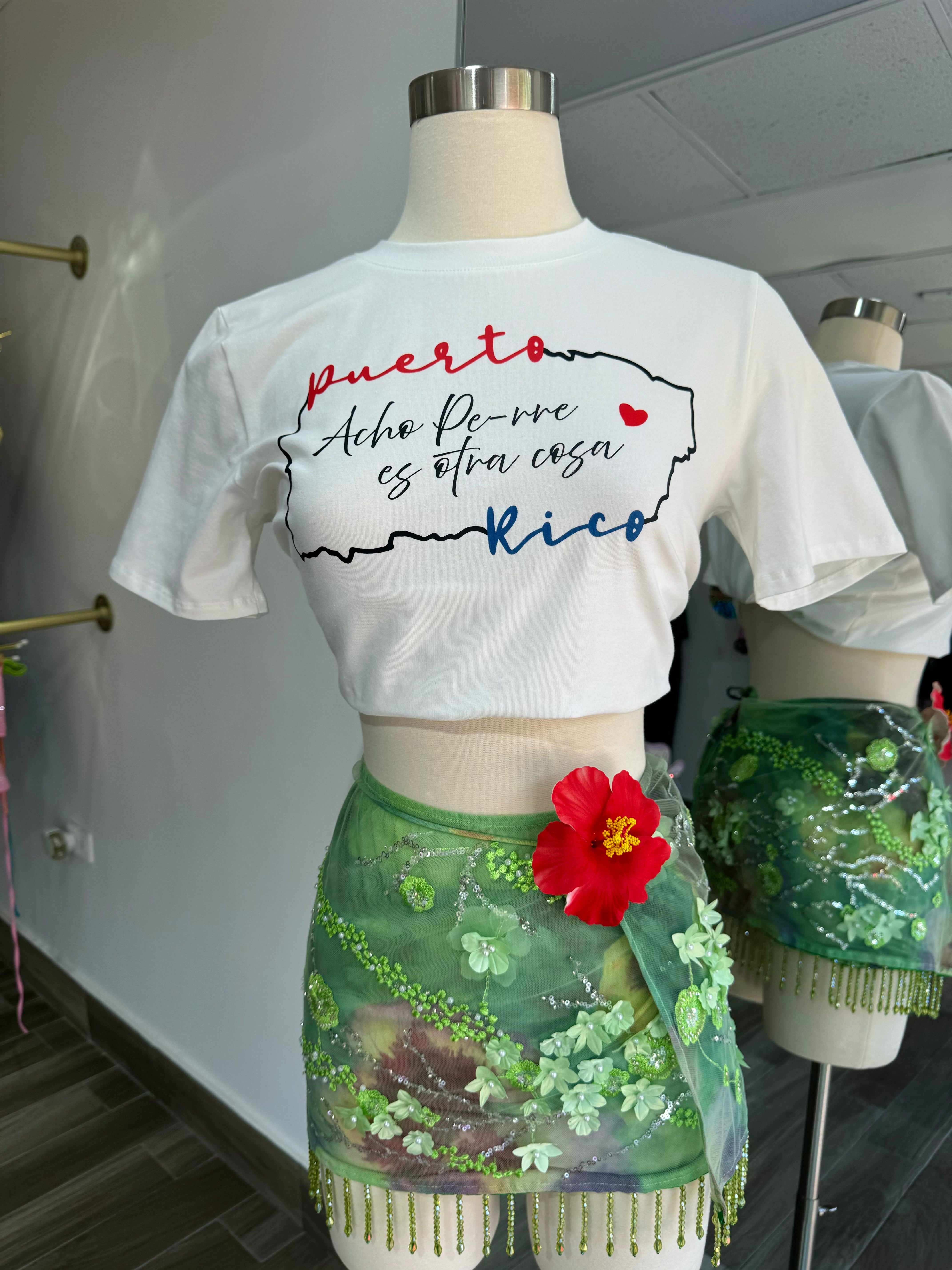 T-shirt "Acho Pro Est Une Autre Chose" - Design Porto Rico, Coupe Classique - Coton Léger, Orgueil Boricua