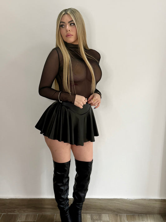 Long Sleeve Mesh Top