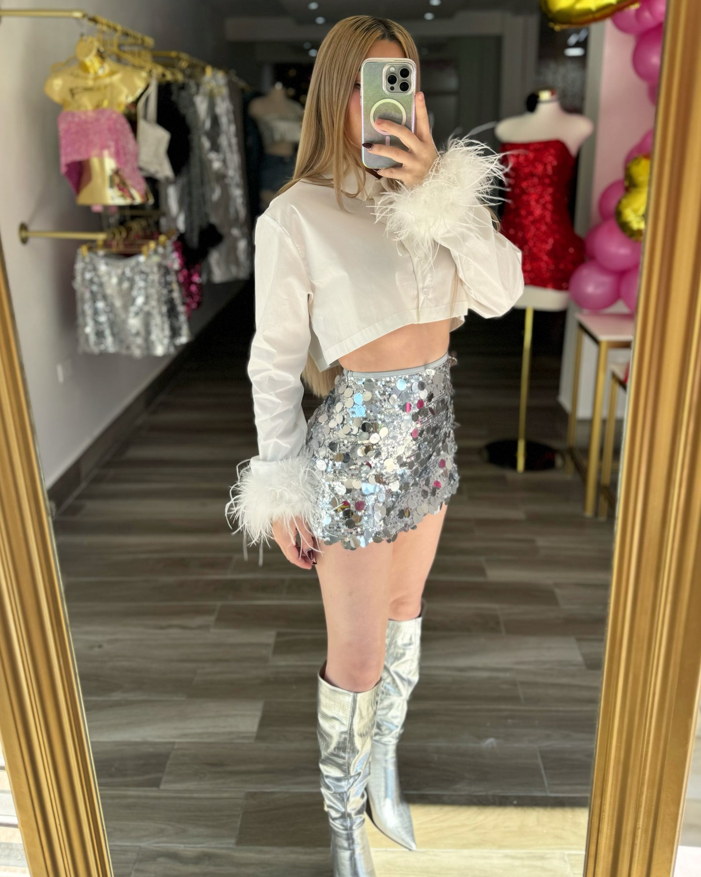 Disco Ball Mini Skirt