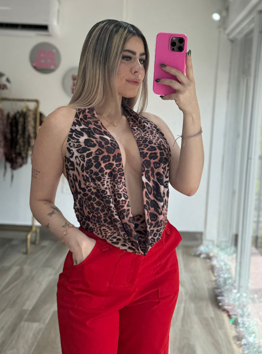 Leah Animal Print Top