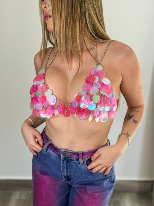 Baddie Sirena Top in Pink