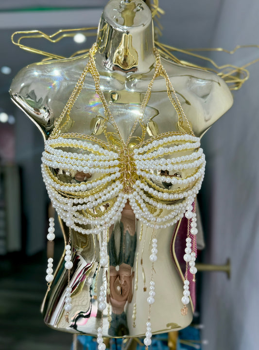 Stunning Pearl Beaded Top
